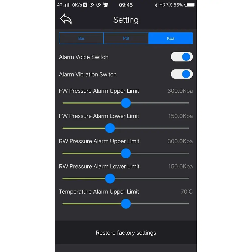 Беспроводная система мониторинга давления в мотоциклетных шинах с Bluetooth внешние
