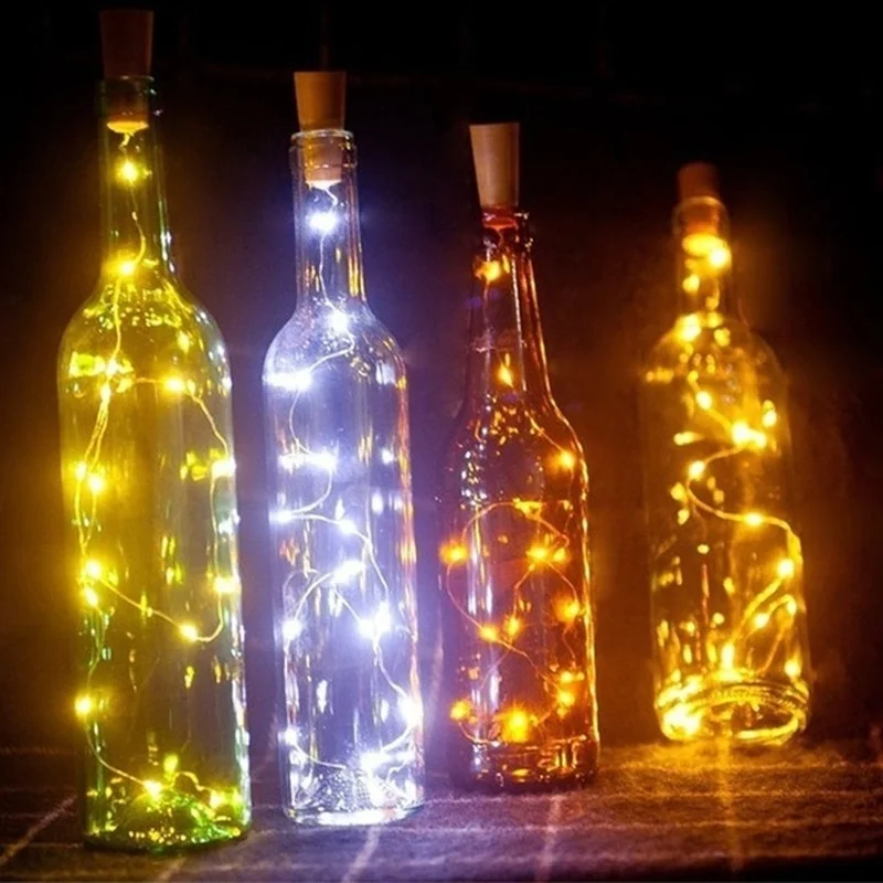

10/20 LED Christmas Lights Cork Light Fairy Lights Christmas Decorations New Year 2022 гирлянда для декора Guirnalda Luces