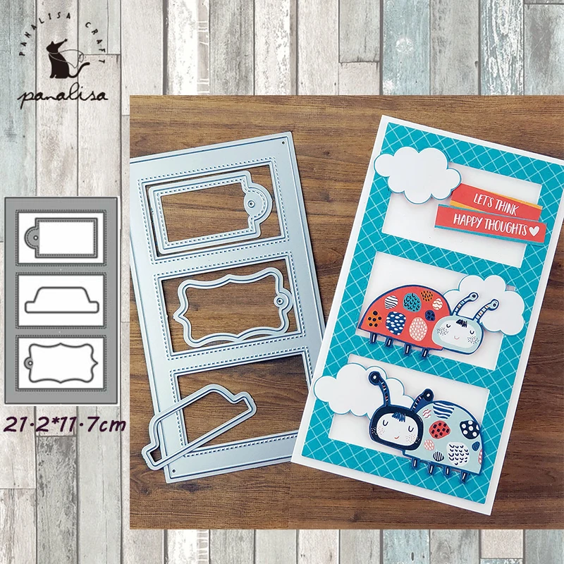 

Panalisacraft прямоугольный фон Рамка металлический Трафаретный вырубной штамп трафареты сделай сам для скрапбукинга/фотоальбом декоративное т...