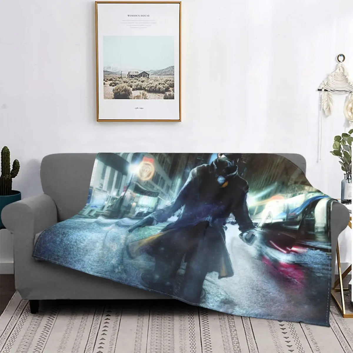 

Watch Dogs Carpet Living Room Flocking Textile A Hot Bed Blanket Bed Covers Luxury Blanket Blanket Flannel Blanket