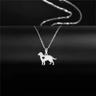 Прекрасный такса щенок собака ожерелья Pet Lover детский подарок на день рождения из нержавеющей стали серебристого цветов с дырочками для девочек с рисунками животных, сердца, колье-чокер