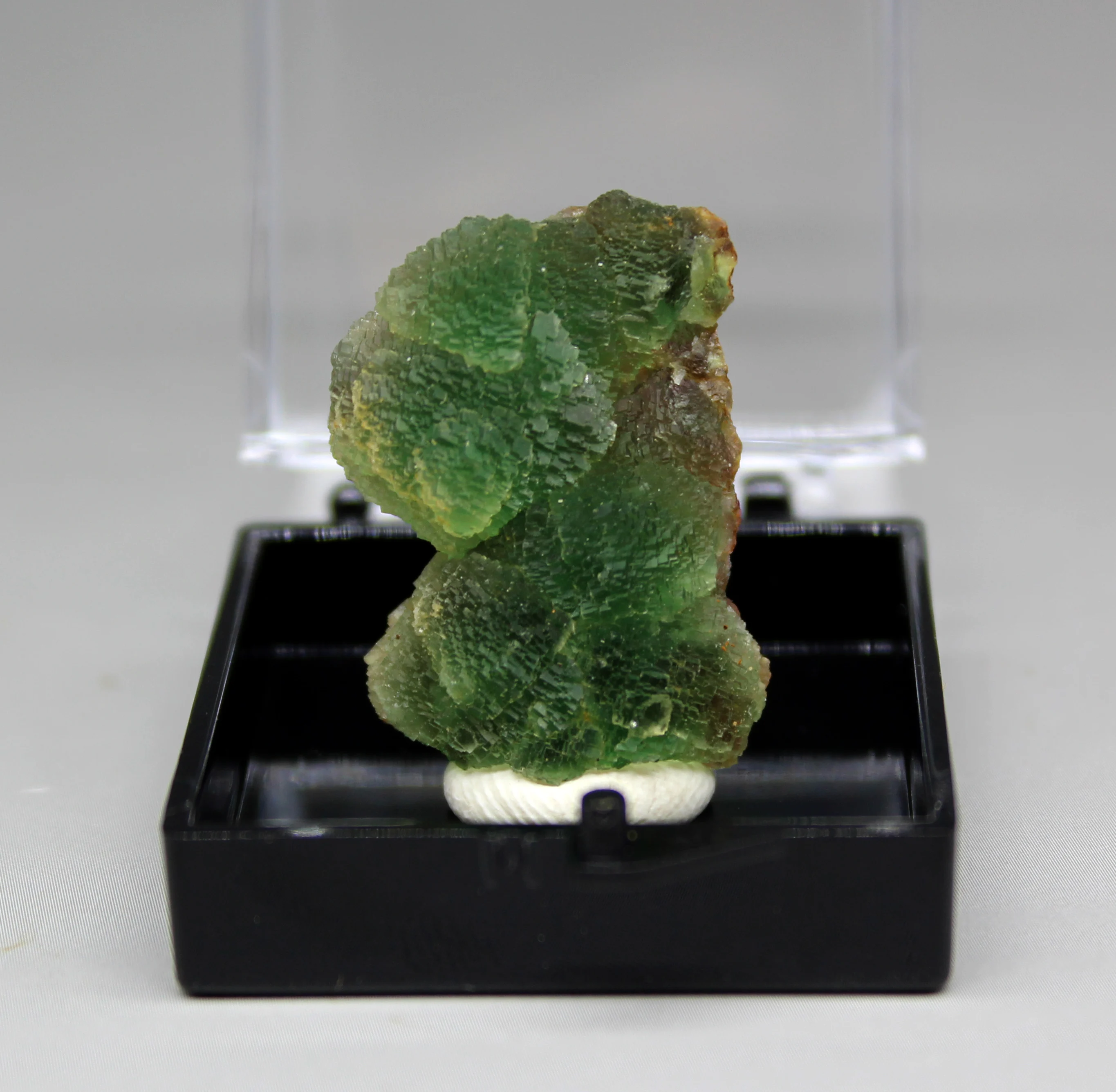 

New product100% Natural rare Stepped spherical green Fluorite mineral specimens Stones and crystals box size 3.4 cm.
