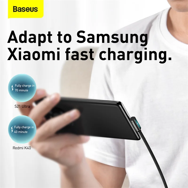 Baseus PD 100 Вт с разъемом USB Type C кабель 5A зарядное устройство для быстрой зарядки 90