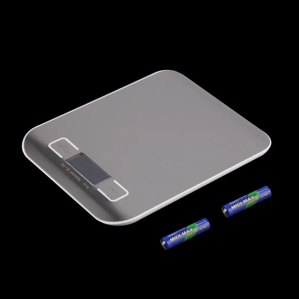 Дискретность Нержавеющая сталь 11lb x 0 05 oz тонкий ЖК дисплей цифровой Кухня весы 5