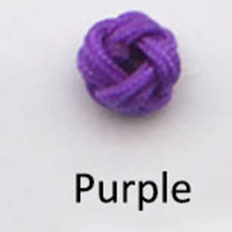 Purple 100 шт 5x6 мм веревка бусина-пуговица красочные китайские ананасовые узлы тканый браслет с оплеткой и застежкой кисточкой крышка DIY Изготовление ювелирных изделий 430 - Цвет: Purple