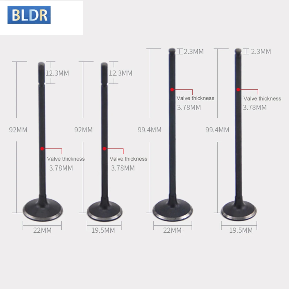 

3.78mm Motorcycle Inlet Outlet Intake Valve Exhaust Valve Stem Kit For Honda CB400 CB 400 VTEC 2001-2014 2013 2012 2011 2010 09