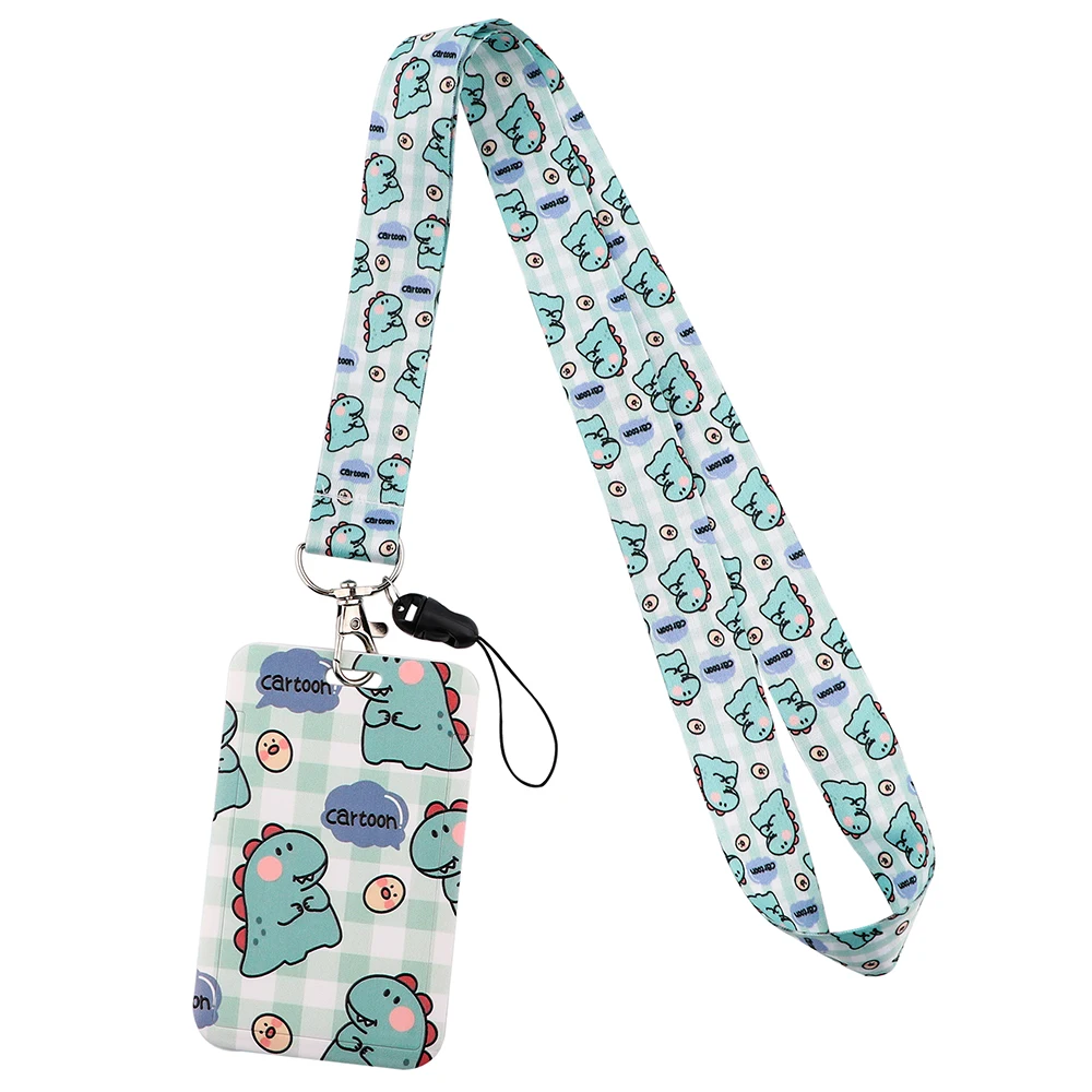 

CB1247 Little Dinosaur Badge Holder Neck Straps Cell Phone Lanyard Cartoon Lanyards ID Card Lanyards Cover Passport Accessories