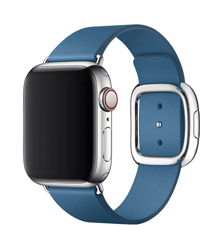 Современный ремешок с пряжкой для apple watch 44 мм 40 мм iwatch 42 мм 38 мм браслет из натуральной кожи ремень для apple watch 5 4 3 2 1