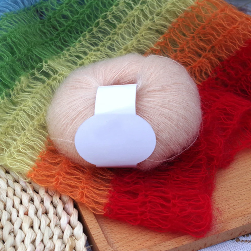 Супертонкая мягкая мохеровая пряжа 25 г плюшевая искусственная нить шаль для