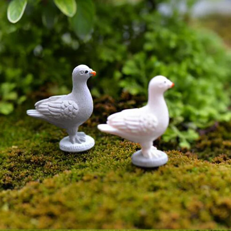 12 шт. мир голубь Фея Сад миниатюры для террариумов Смола искусственное украшение