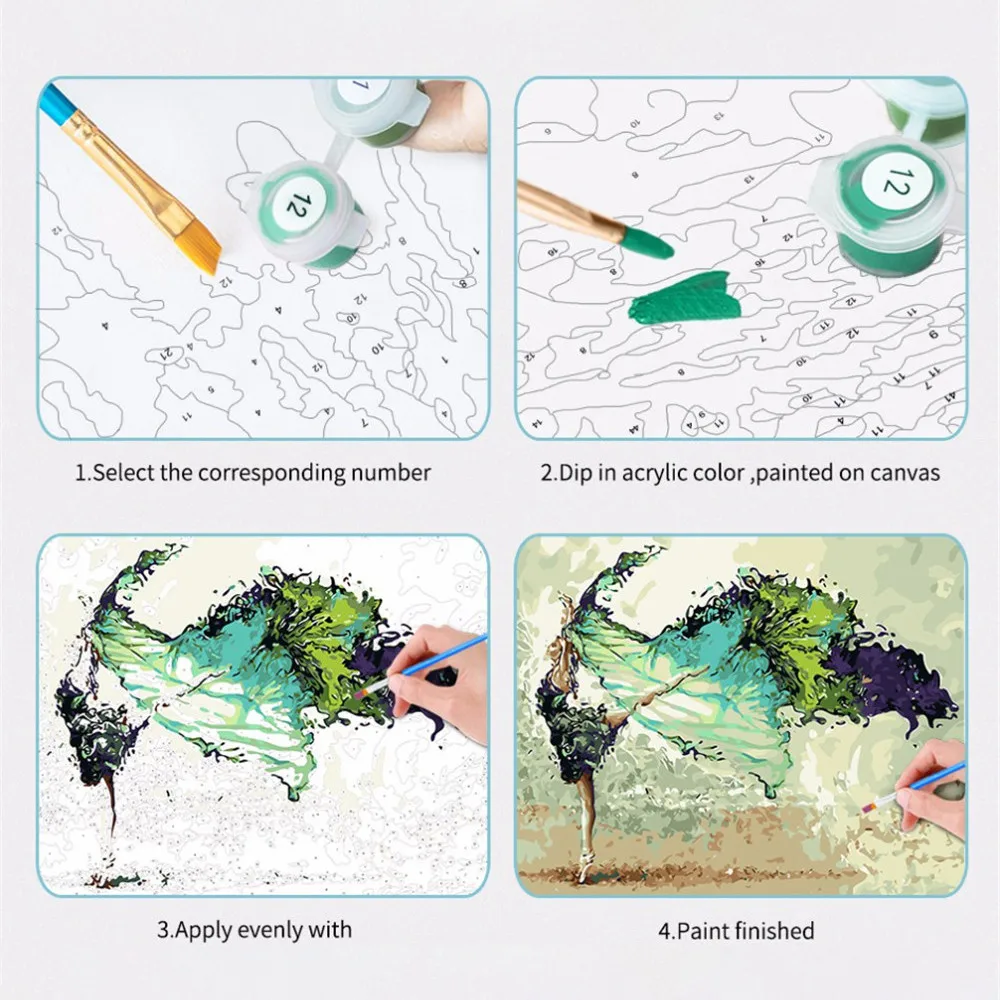 

DIY Digital Oil Painting Set Canvas Hand Painted Special Gift Home Decoration Van Gogh Coloring Sailboat Painting By Number