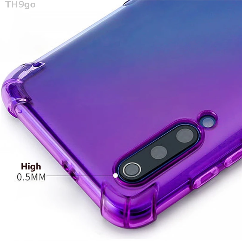 Прозрачный градиентный чехол для Xiaomi Redmi Go 9 SE 8 Lite Note 7 6 Pro Ударопрочный Мягкий из