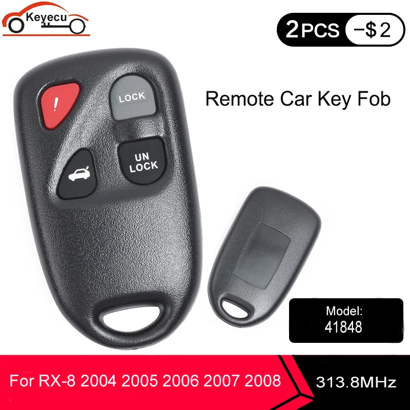 KEYECU Замена Новый БЕСКЛЮЧЕВОЙ вход дистанционный ключ-брелок от машины 4 кнопки