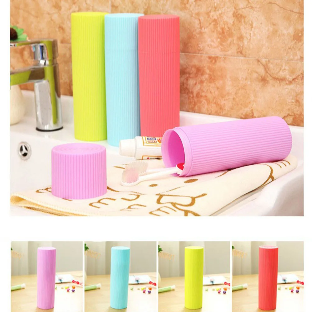 4 шт. пластиковый футляр для зубной щетки водонепроницаемый портативный хранения