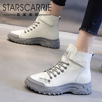 riding boots womens autumn and winter 2021 new british style casual short shoes womens mid tube flat leather womens boots