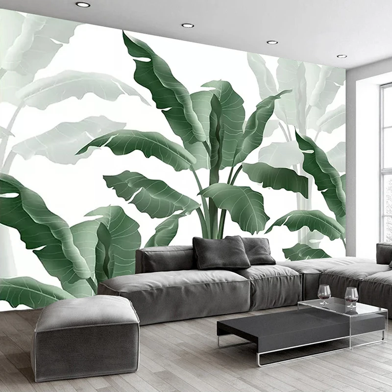 3D фотообои на заказ роспись вручную банановые листья настенное украшение для