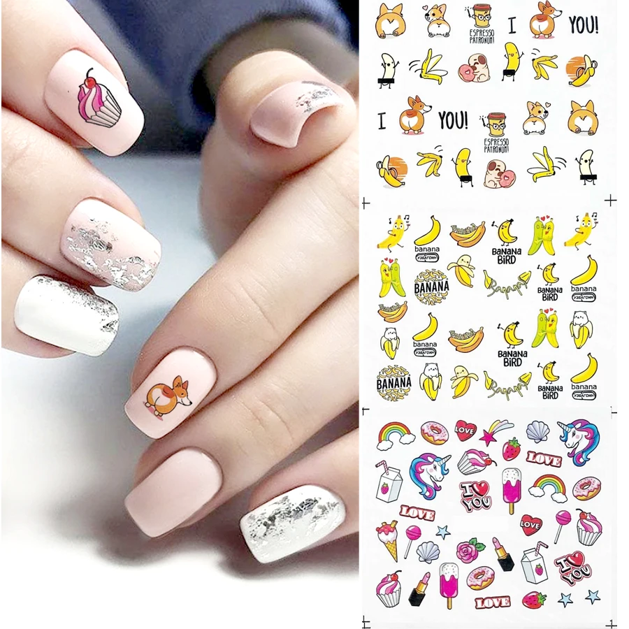 12 видов конструкций набор наклеек с изображением фруктов мороженого водяные