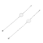 Круглый браслет из нержавеющей стали длиной 21,5 см, 5 шт., с крестовой цепочкой, основание для браслета сделай сам, аксессуары для изготовления ювелирных изделий