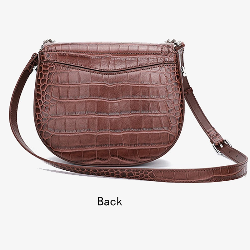 AODUX Классическая маленькая сумка из 100% натуральной коровьей кожи с крокодиловым