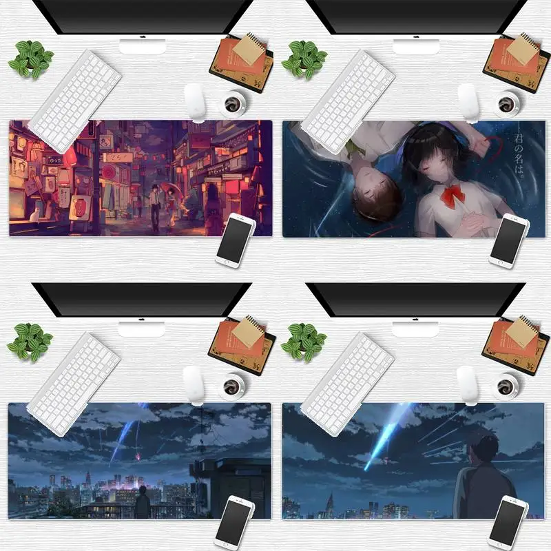 

Anime your name Office Mice Gamer Soft Mouse Pad Game Office Work Mouse Mat pad X XL XXL Non-slip Laptop Cushion