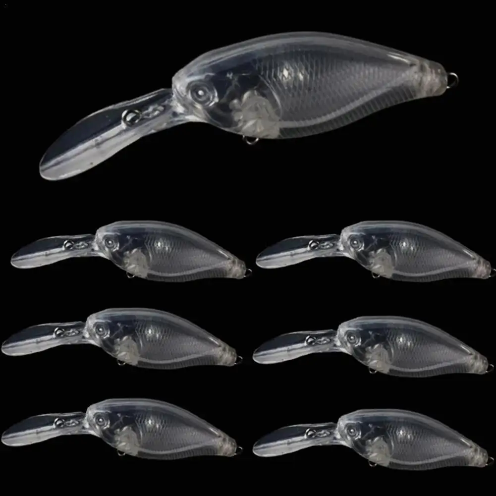 

10Pc/Set Transparent Blank Fishing Lure Body 8.8cm 7.12g Abs Lures Outdoor Fishing Blank Bait Hard Lure Fishing Tackle Accessory