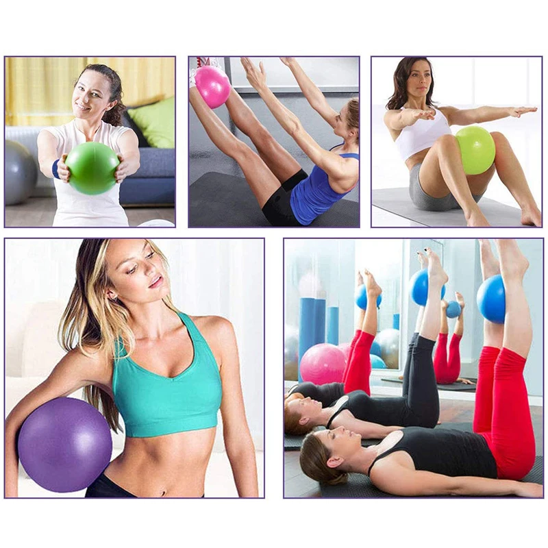 

Mini Yoga Ball Pilates Ball Stability Exercise Training Anti-burst And Anti-slip Ball With Inflatable Tube Fitness Equipment