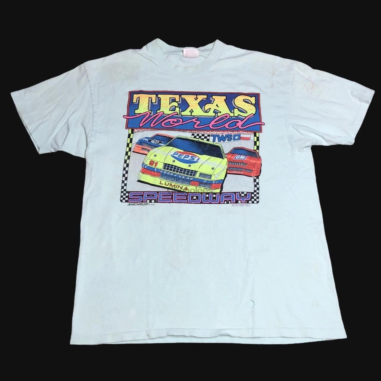Винтажная 1991 Техасский мир speedway Мужская футболка женские футболки |