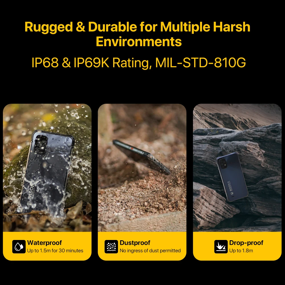 UMIDIGI-tel&eacute;fono inteligente BISON X10 Pro, versi&oacute;n Global, resistente al agua IP68 y IP69K, 64GB/128GB, NFC, Triple C&Aacute;MARA DE 20MP, 6150mAh-5