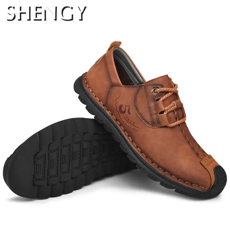 Мужские повседневные туфли ручной работы спортивная обувь плоская подошва