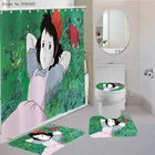 34 шт. сервис доставки Kiki набор штор для душа Miyazaki Hayao ковер коврик подставка крышка унитаза коврик для ванной набор для ванной комнаты