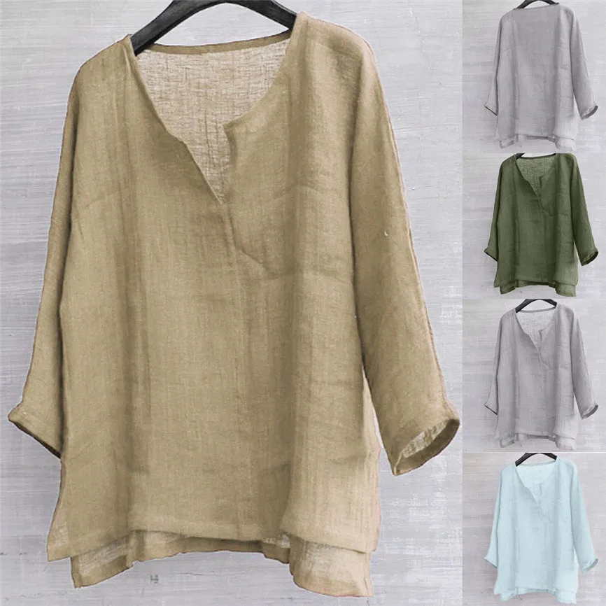 

Summer Male Shirt Cotton Linen Mens Thin Brief Breathable Comfy Solid Color Long Sleeve Loose Casual Shirts Blouse Camicia Uomo