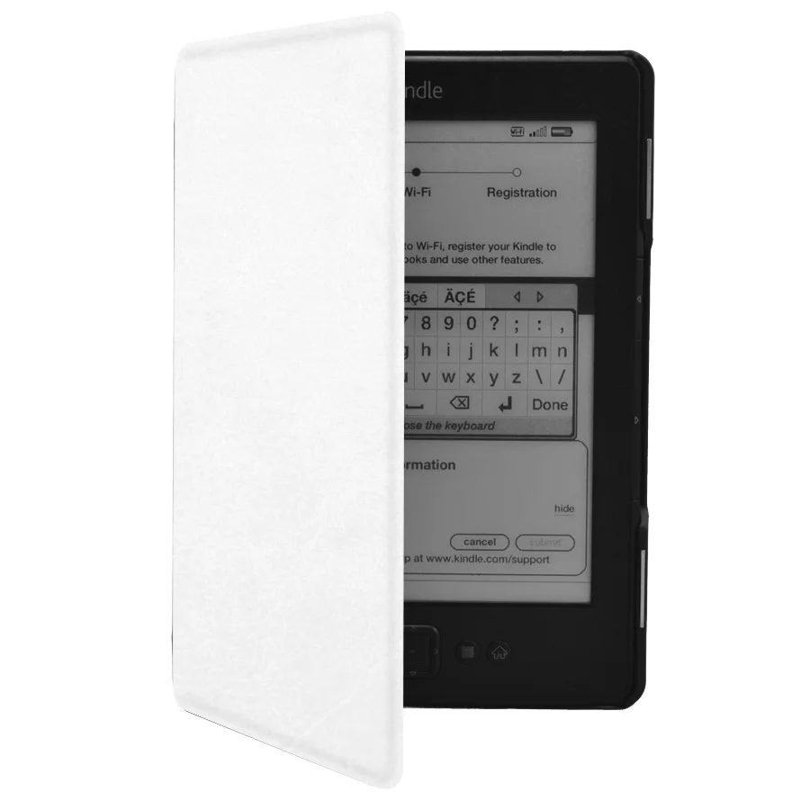 Pu кожаный чехол-накладка с принтом для Kindle 4 5 6 ''ereader Тонкий Магнитный смарт-чехол+ защита экрана