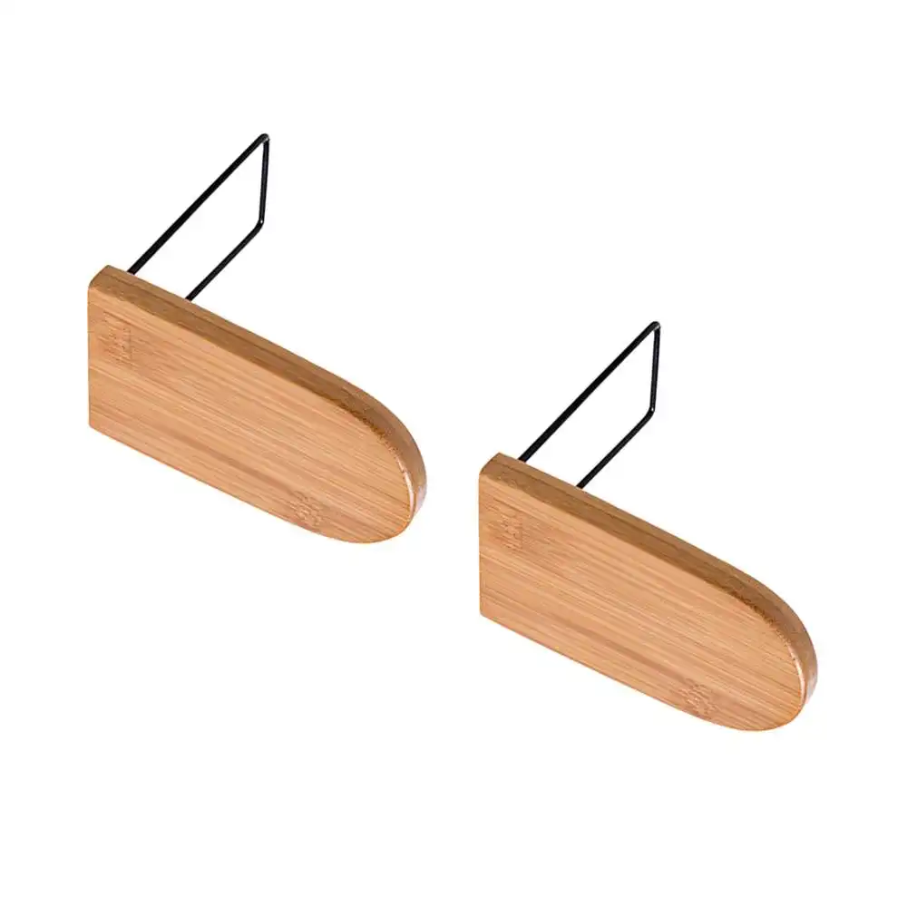 

2 Pcs/Set Bamboo Wood Bookends Desktop Organizer Office Book Ends Stand Holder Shelf Bookrack Home Book Storage Supplies