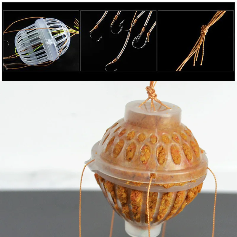 1Pcs Explosion Hook Fishing Hooks Set Outdoor Baits Cage Basket Feeder Holder Fishhook Anzol Tackle Carp Accessories Tools