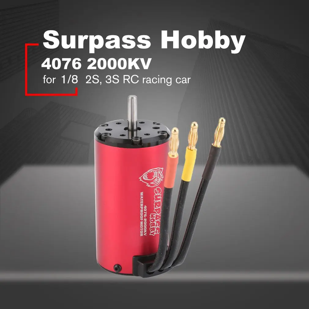 SURPASS HOBBY KK 4076 2000KV безсенсорный бесщеточный двигатель 2S 3S 4S для 1:8 RC Drift Racing Car Waterproof