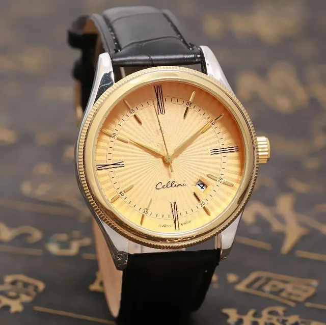 Горячая Распродажа мужские модные ретро дизайнерские кожаные Аналоговые