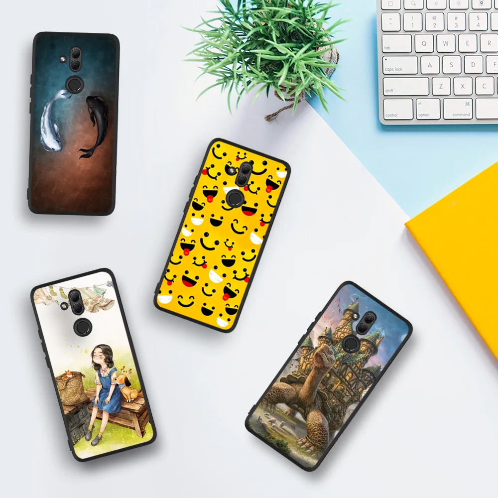 Back Phone Cover Case For Mate 20 Pro 20x X Cartoon Protective for Huawei lite Light Knockproof Fashion Capa | Мобильные телефоны и