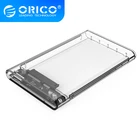 Прозрачный контейнер для мобильного жесткого диска ORICO, контейнер для 2,5-дюймового жесткого диска поддерживает горячую замену, установка без драйвера, подключи и работай, 2139U3