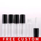 100 шт.лот пластиковый 1,2 мл многоразовый тюбик для губной помады для пробной упаковки пустой прозрачный тюбик для блеска для губ фотоконтейнер для губ