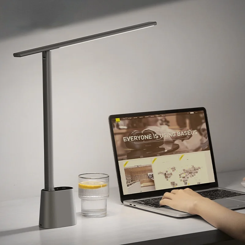 

Baseus LED Desk Lamp Smart Adaptive Brightness Eye Protect Study Office Folding Table Lamp Dimmable Bedside Read Night Lights