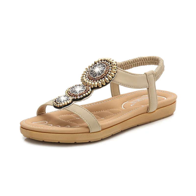 

Outdoor Summer Women Leather Sandals Luxury Designer Summer Wedge Sandals Beach Sandals Plus Size Casual Shoes