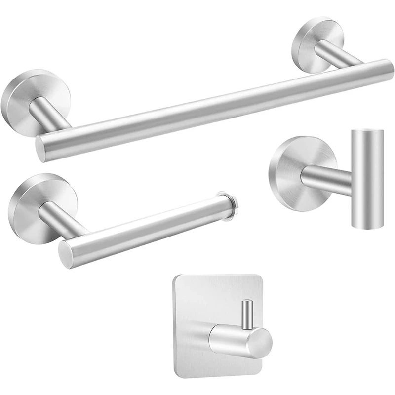

Towel Bars Bathroom Set - Stainless Steel Bathroom Hardware Set Wall Mounted,Heavy Duty Bathroom Kit