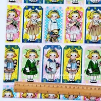 100x110cm tomato doll girl fashion look cotton fabric for tissue sewing quilting fabrics needlework material diy handmade