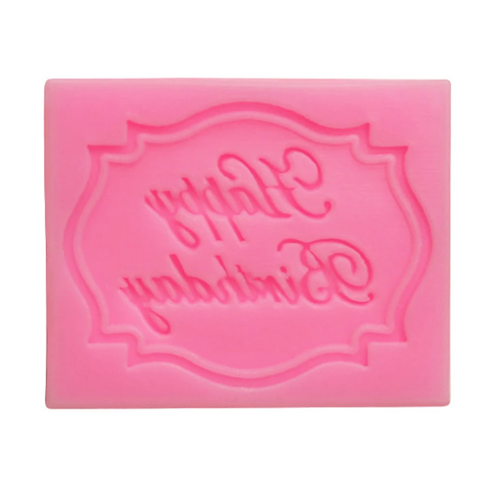 

1Pcs DIY Happy Birthday Letter form silicone mold chocolate fondant cake decoration Tools cupcake mould