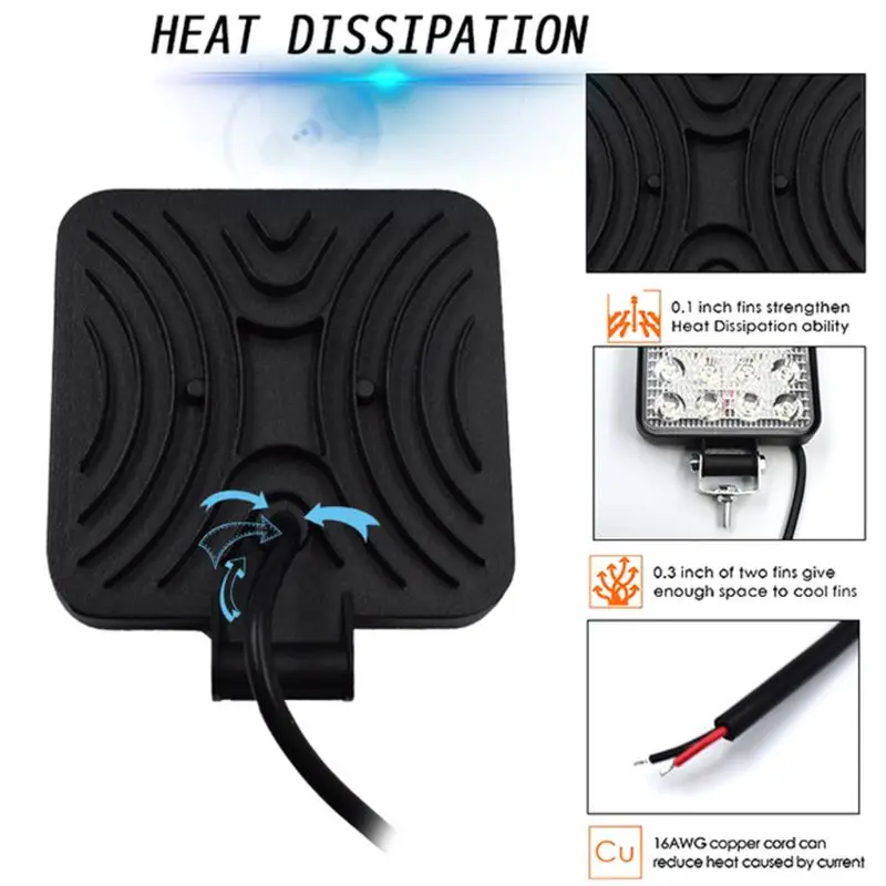 2020 новые 48 Вт Автомобильные фары 16 светодиодов холодный белый свет бар 4 дюймовый