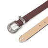 Black Brown Leather Belt for Female 6