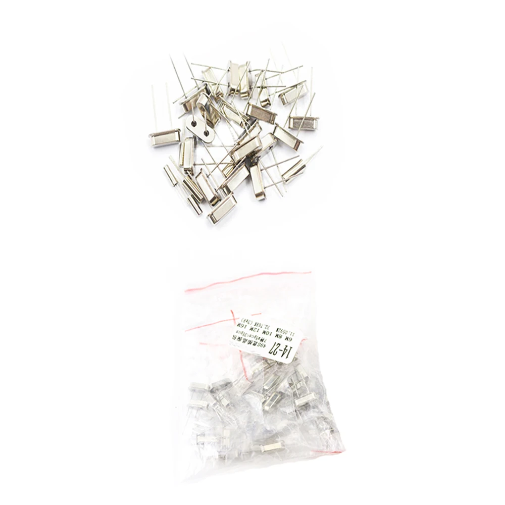 35 шт. Комплект электронных кварцевых резонаторов HC-49S Crystal Oscillator Ceramic Quartz Resonator HC49S DIP 7 видов 32.768K 6M 8M 10M 12M 16M 11.0592 MHZ включены.