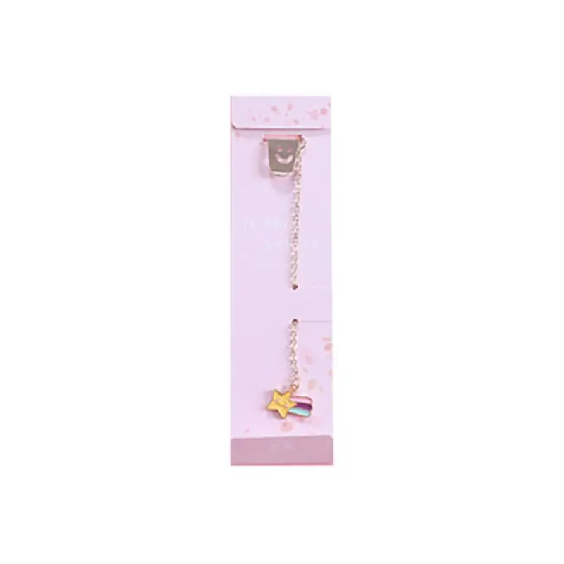 

Cute Dog Rabbit Rainbow Pendant Metal Bookmarks Stationery School Office Clip Y5GE