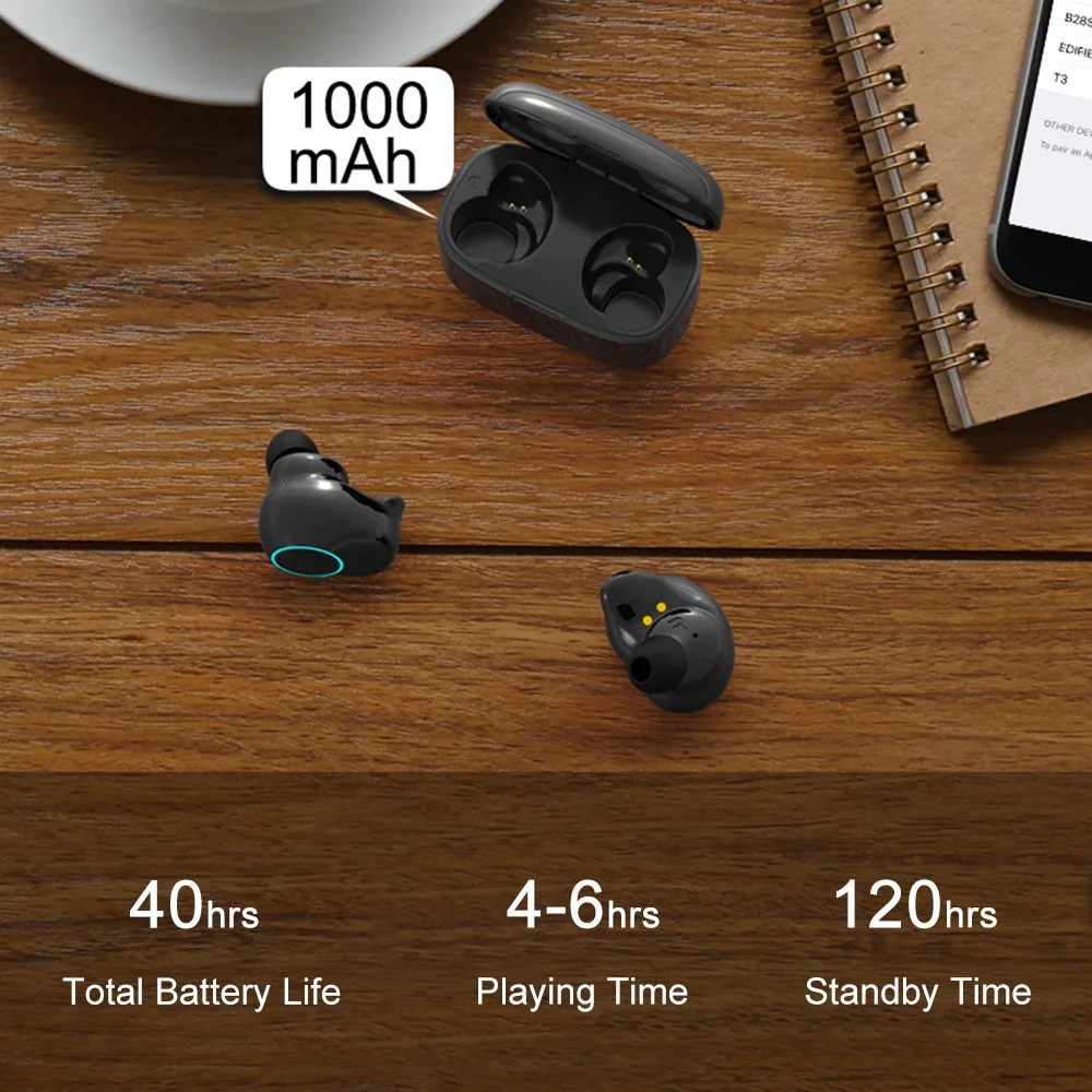 T3 TWS наушники IPX5 водонепроницаемые беспроводные Bluetooth 5 0 стереогарнитура