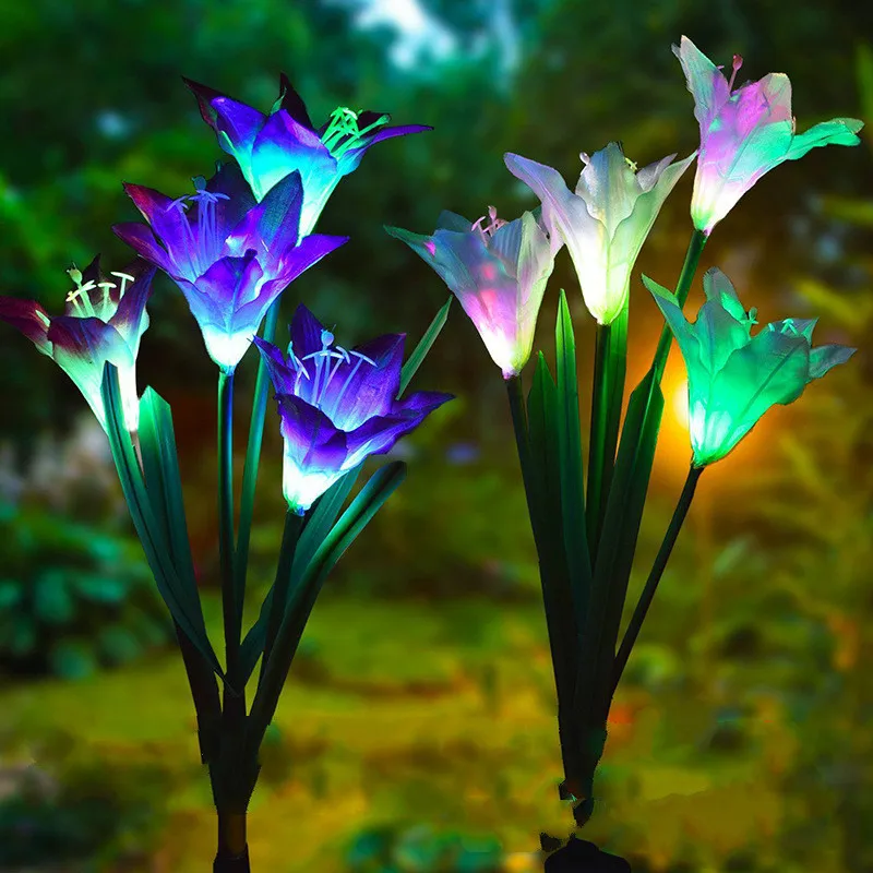 

Моделирование Лили Светодиодные строки солнечный светильник для сада украшения дома вечерние Рождественская Солнечная лампа Фея светильн...